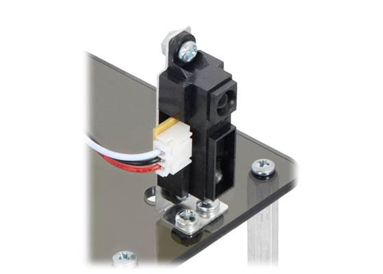 Alternate orientation for mounting a Sharp distance sensor using a Bracket for Sharp GP2Y0A02, GP2Y0A21, and GP2Y0A41 Distance Sensors &#8211; Perpendicular.