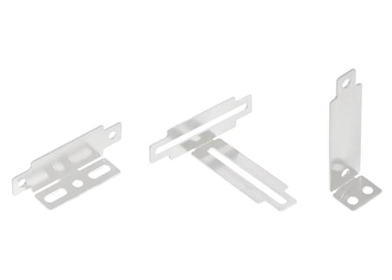 Family of brackets for Sharp GP2Y0A02, GP2Y0A21, and GP2Y0A41 Distance Sensors.