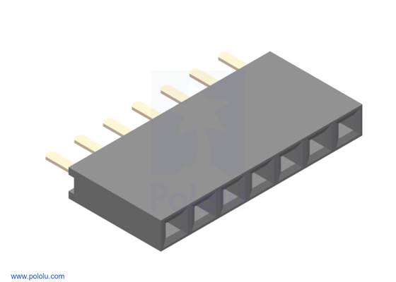 0.100&quot; (2.54 mm) Female Header: 1&#215;7-Pin, Straight