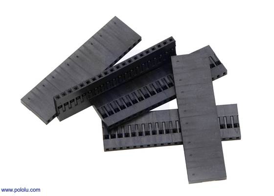 0.1&quot; (2.54mm) crimp connector housing: 1&#215;20-pin 5-pack.