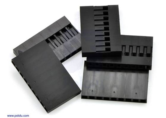0.1&quot; (2.54mm) crimp connector housing: 1&#215;9-pin 5-pack.