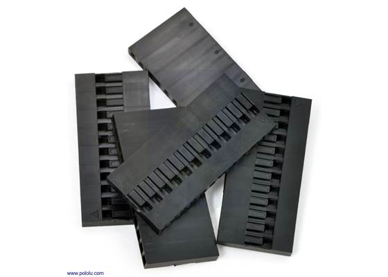 0.1&quot; (2.54mm) crimp connector housing: 1&#215;12-pin 5-pack.