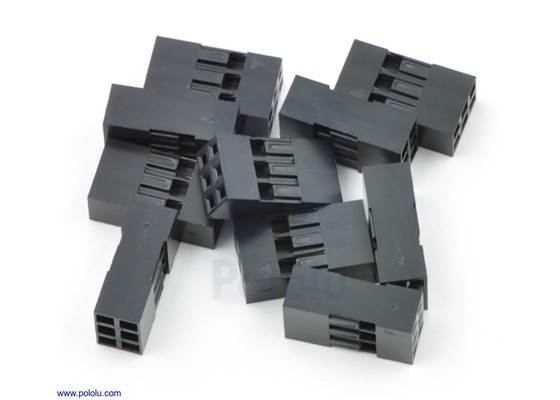0.1&quot; (2.54mm) crimp connector housing: 2&#215;3-pin 10-pack.