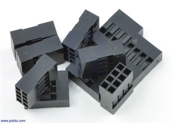 0.1&quot; (2.54mm) crimp connector housing: 2&#215;4-pin 10-pack.