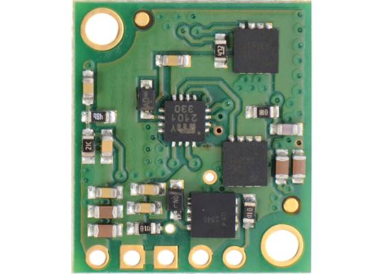 Pololu 5A Step-Down Voltage Regulator D24V50F5, bottom view.