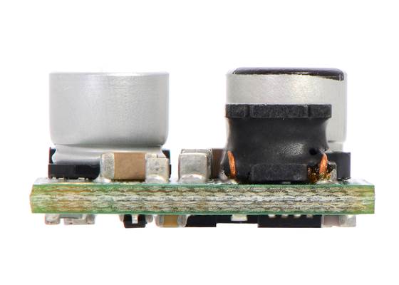 Pololu 5A Step-Down Voltage Regulator D24V50F5, side view.