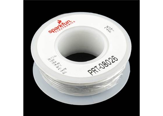 Hook-up Wire - White (22 AWG)