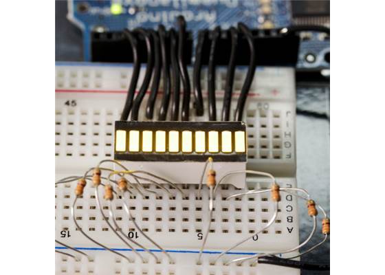 10 Segment LED Bar Graph - Yellow (5)