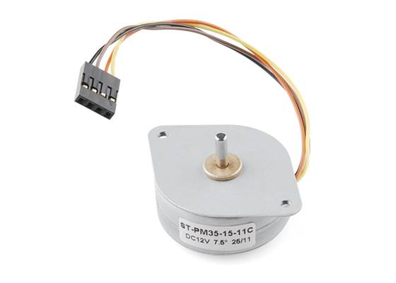 Small Stepper Motor - 100 g.cm (48 steps/rev, 100mm Wire)