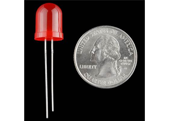 Diffused LED - Red 10mm (2)