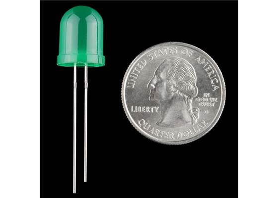 Diffused LED - Green 10mm (2)