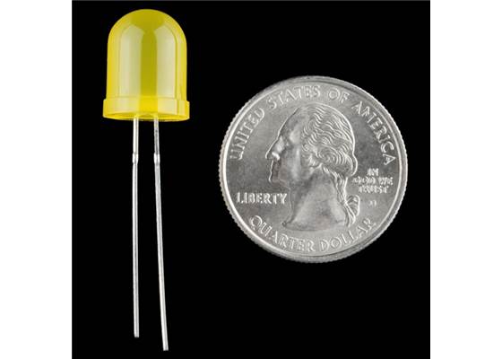 Diffused LED - Yellow 10mm (2)