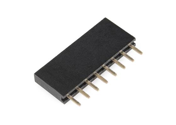 Straight Header - Female (PTH, 0.1in., 8-Pin)