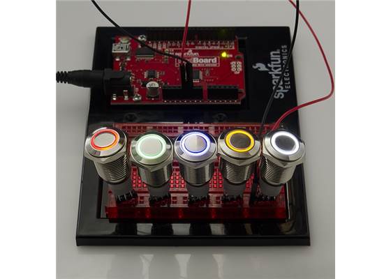 Metal Pushbutton with Wires - Latching (16mm, White) (4)