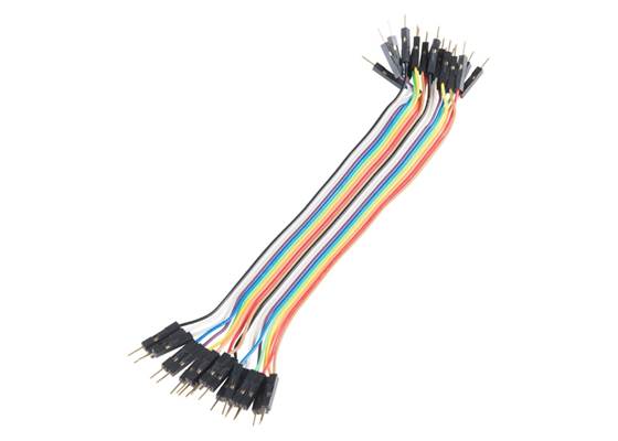 Jumper Wires - Connected 6" (M/M, 20 pack)