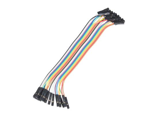 Jumper Wires - Connected 6" (F/F, 20 pack)