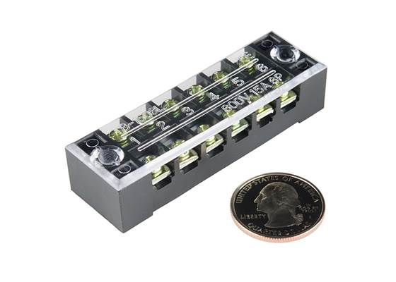 Terminal Block - 6 Position (15A, 600V) (4)