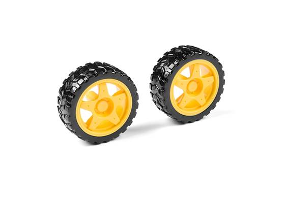 Wheel - 65mm (Rubber Tire, Pair)