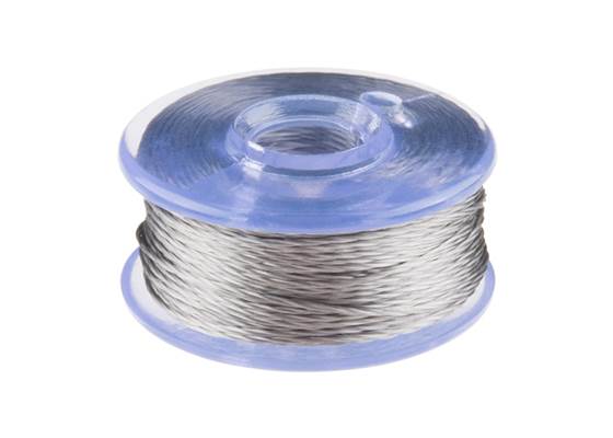 Conductive Thread Bobbin - 12m (Smooth, Stainless Steel)