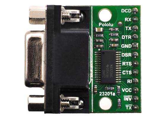 Pololu 23201a Serial Adapter top view.
