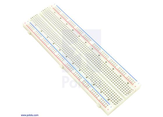 830-point solderless breadboard.