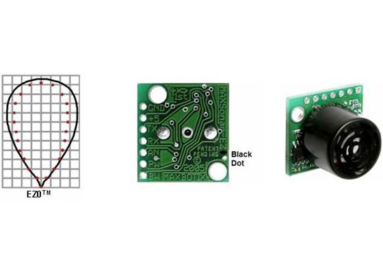 Maxbotics LV-MaxSonar-EZ0 sonar range finder.