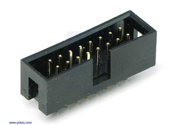 Shrouded Box Header: 2&#215;8-Pin, 0.100&quot; (2.54 mm) Male