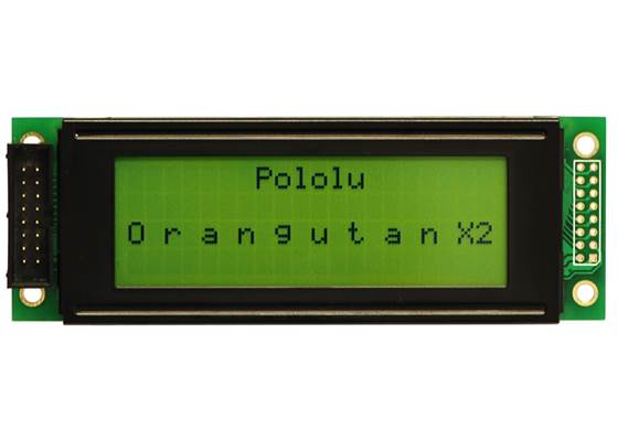 20&#215;4 character LCD with text displayed on lines 1 and 3 (connector not included)