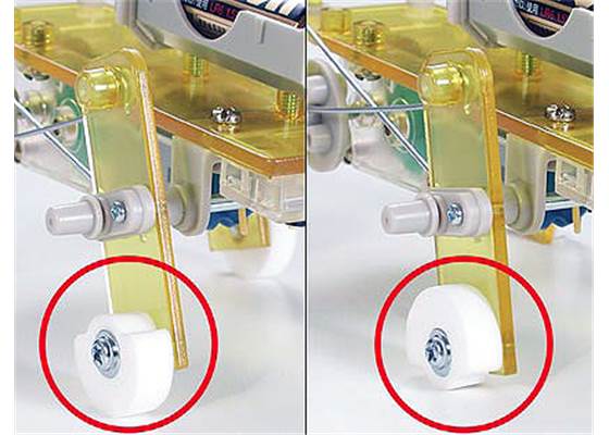 Tamiya 71101 Mechanical Dog paw close-up.