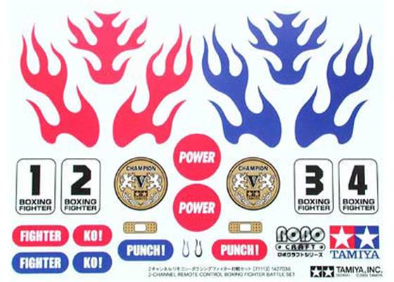 Tamiya 71113 Boxing Fighter Battle Set decoration/identification stickers.