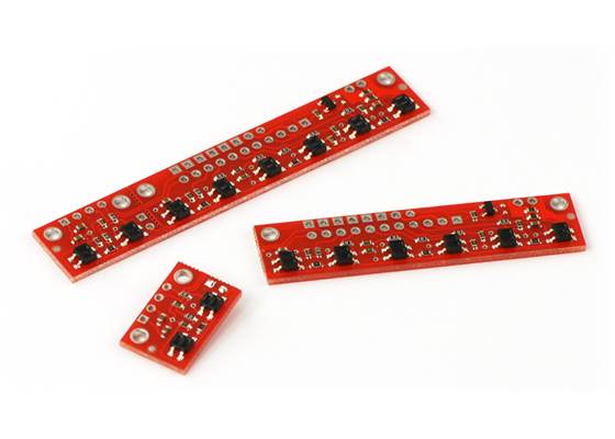 The QTR-8A reflectance sensor can separate into two smaller, functional arrays of length 2 and 6.
