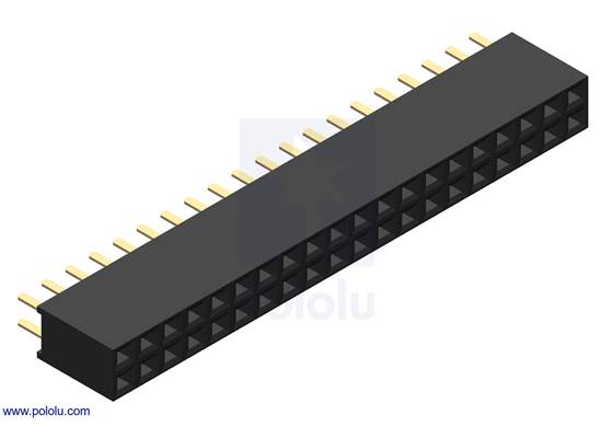 0.100&quot; (2.54 mm) Female Header: 2&#215;20-Pin, Straight
