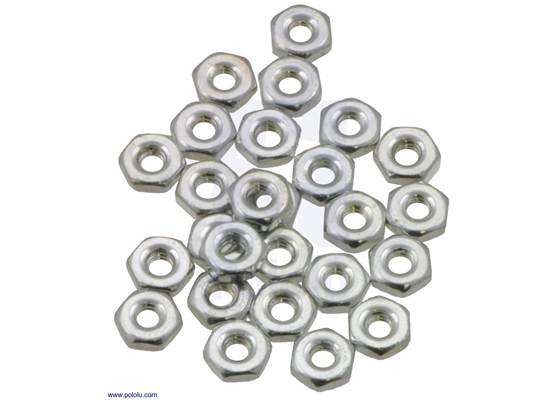 Machine Hex Nut: #2-56 (25-pack).