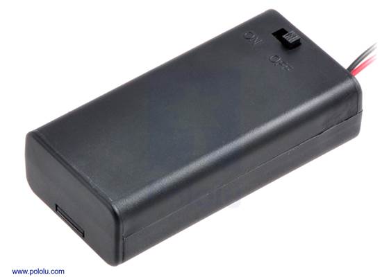 2-AA battery holder, enclosed with switch. (1)