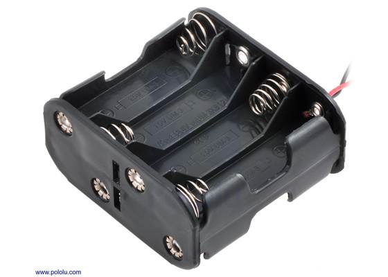 8-AA battery holder, back-to-back.