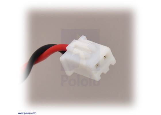 2-Pin female JST XH-style connector.