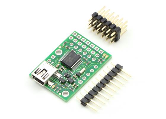 Micro Maestro 6-channel USB servo controller partial kit.