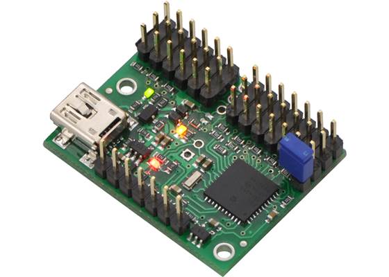 Mini Maestro 12-channel USB servo controller (assembled version).