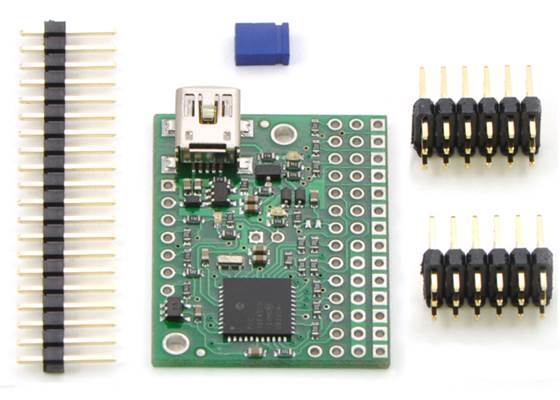 Mini Maestro 12-channel USB servo controller (partial kit version).