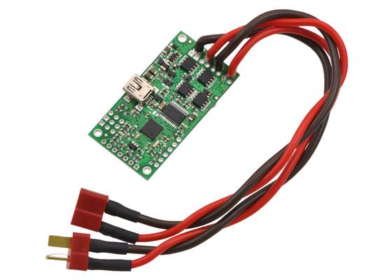 Simple High-Power Motor Controller 18v15 or 24v12, partial kit with custom power and motor connectors (NOT included).