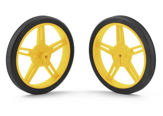 Pololu Wheel 60&#215;8mm Pair &#8211; Yellow.