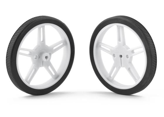 Pololu Wheel 60&#215;8mm Pair &#8211; White.