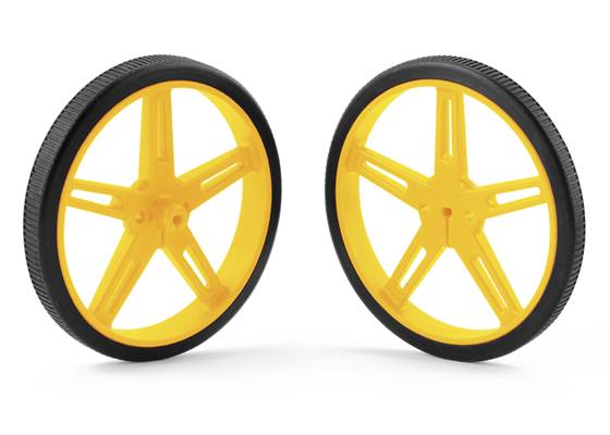 Pololu Wheel 70&#215;8mm Pair &#8211; Yellow.