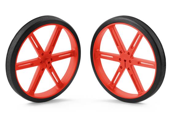Pololu Wheel 90&#215;10mm Pair &#8211; Red.
