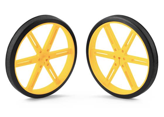 Pololu Wheel 90&#215;10mm Pair &#8211; Yellow.