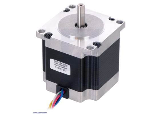 Stepper motor: unipolar/bipolar, 200 steps/rev, 57x56mm, 7.4V, 1 A/phase (SY57STH56-1006).
