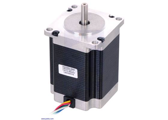 Stepper motor: unipolar/bipolar, 200 steps/rev, 57x76mm, 4.5V, 1 A/phase (SY57STH76-2006A).