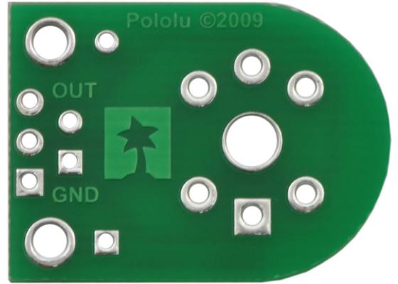 Pololu MQ gas sensor carrier, bottom view.