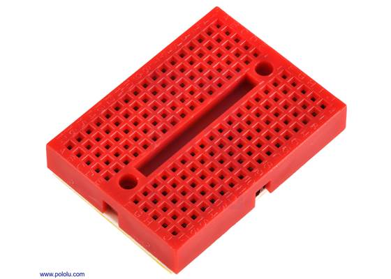 170-point breadboard (red).