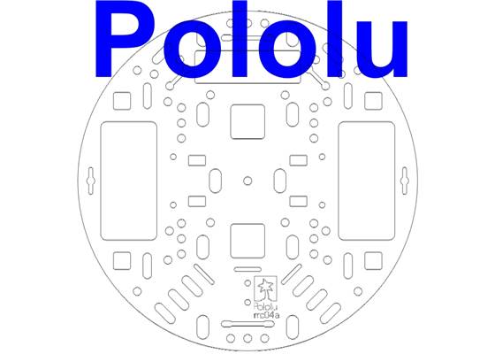 Pololu 5&quot; round robot chassis RRC04A, transparent clear.